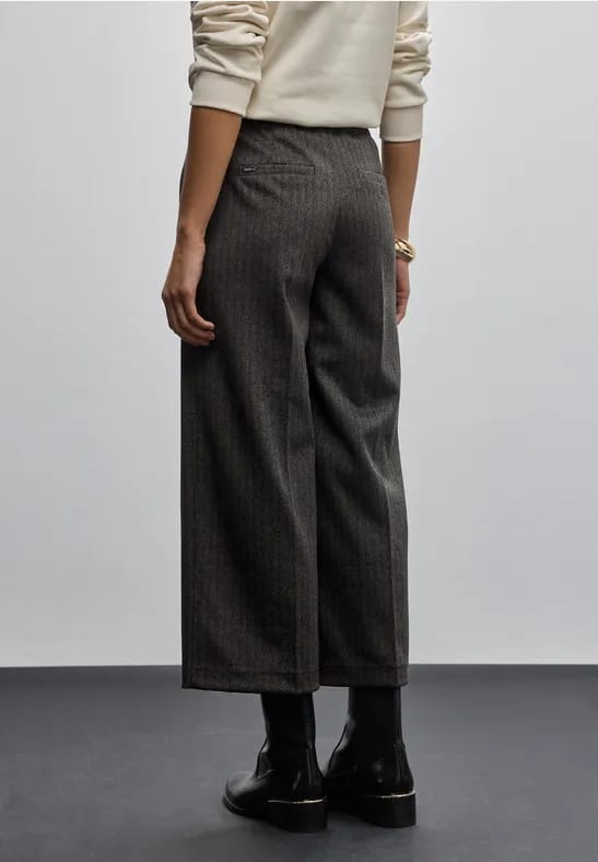 Culottes met visgraatmotief