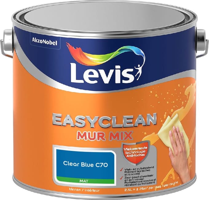 Levis - Easyclean Mur Mat Mix - Clear Blue C70 - Mengverf - 2,5 L