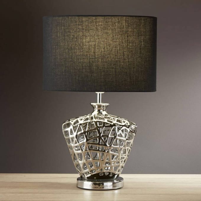 Searchlight Schemerlamp Network chroom met zwart - EU4552CC