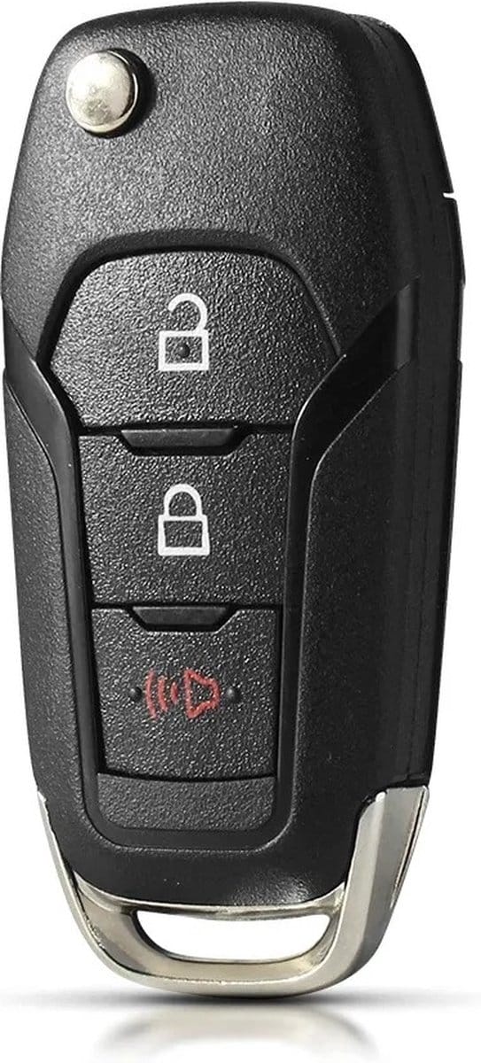 XEOD Autosleutelbehuizing - sleutelbehuizing auto - sleutel - Autosleutel / Geschikt voor: Ford 3 knops klap sleutel
