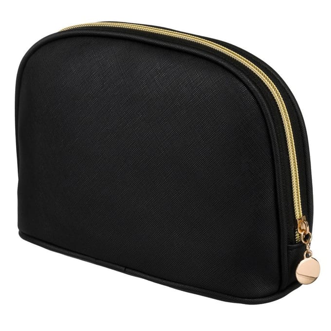 Peterson Kosmetische Tas - Dames - Elegant - Zwart - Saffiano