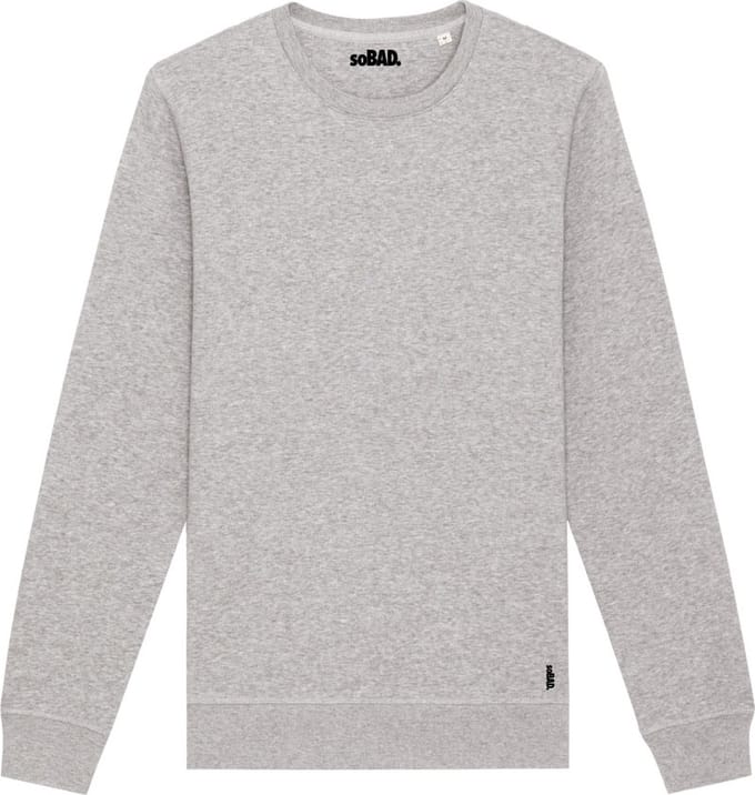 Basic sweater - heather grey - M - soBAD. | Crewneck | 100% Organic | Unisex | Sweater heren | Sweater dames