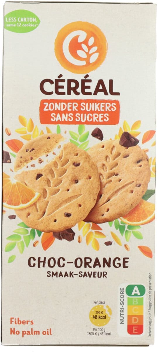 Céréal Zandkoekjes Chocolade & Sinaasappel - 5 x 132 gr - Voordeelverpakking