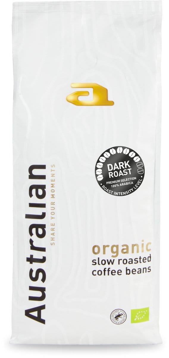 Australian Dark Roast Coffee Beans - 1000g - BIO/RFA