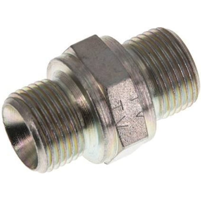 G 3/8'' Verzinkt Stalen Borstnippel 400 Bar - Hydrauliek [2 Stuks]