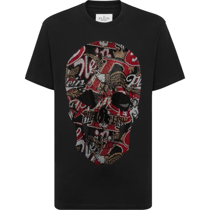 Round Neck T-Shirt Skull Stones