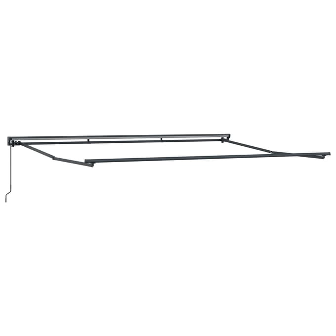 vidaXL - Handmatig - uitschuifbare - luifel - Bruin - 4 - x - 2 - m