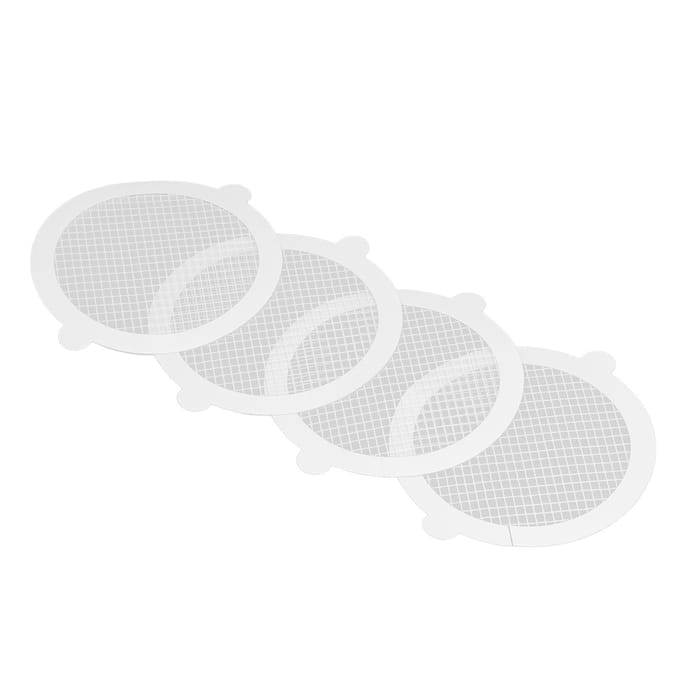50 Stuks Doucheputje Haarvanger Glasvezel Praktisch Handig Dicht Gaas Douche Haarvanger 11cm white