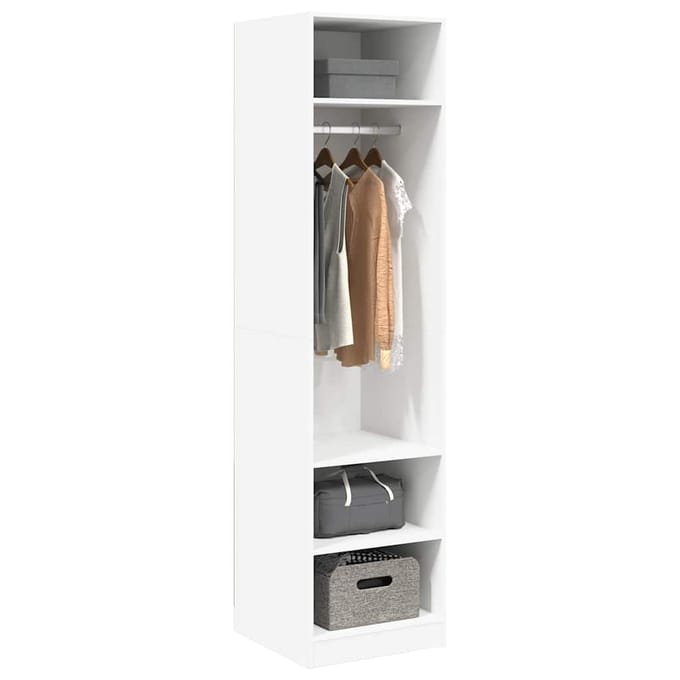 vidaXL - Kledingkast - 50x50x200 - cm - bewerkt - hout - wit