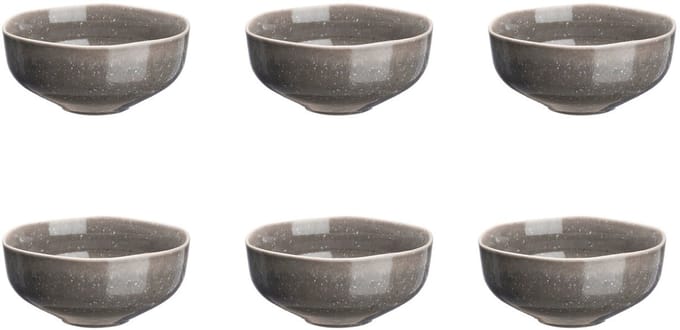 Kom STELLAR Ø14cm - 6 stuks - Betongrijs