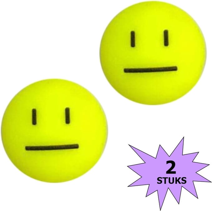 Fako Bijoux® - Tennisdemper - Emoji - Neutraal - 2 Stuks