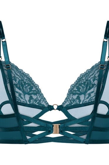 Hunkemöller Niet-Voorgevormde Beugel Longline bh Amel Blauw