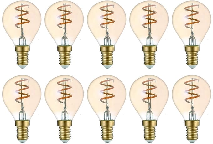 Avide E14 LED Filament Lamp 3W - 180lm - 2700K - Extra Warm Wit - LED Mini Globe P45 - Vervangt 20W Gloeilamp - 10 stuks