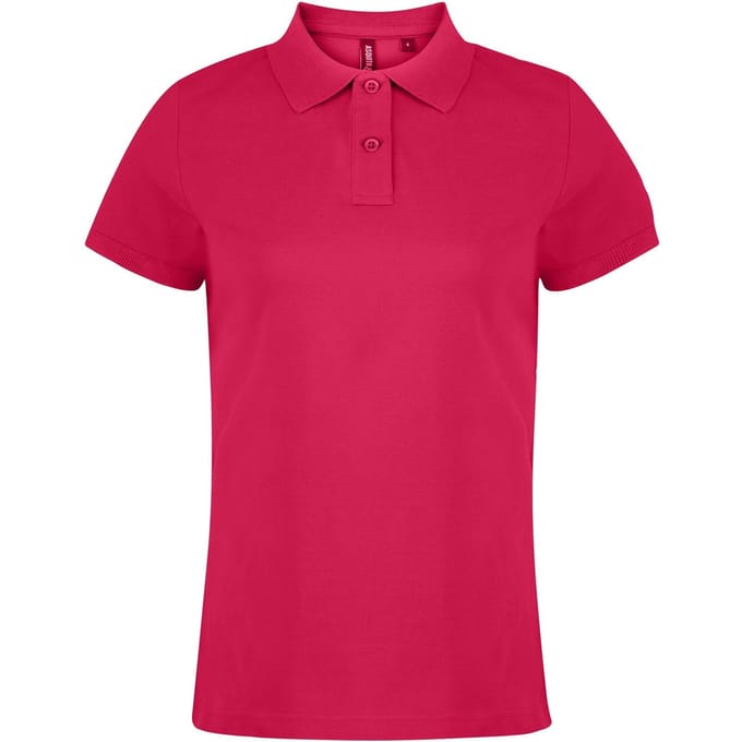 Asquith & Fox Dames/dames Poloshirt met korte mouwen en effen mouwen (Heet Roze)