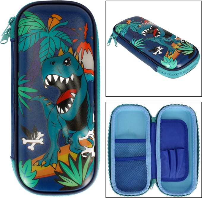 Dinosaurus 3D etui met rits, school etui
