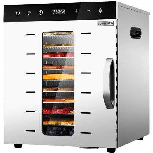 GGM Gastro Dörrgerät / Dörrautomat - mit 10 Ablagen - Edelstahl - 800 Watt