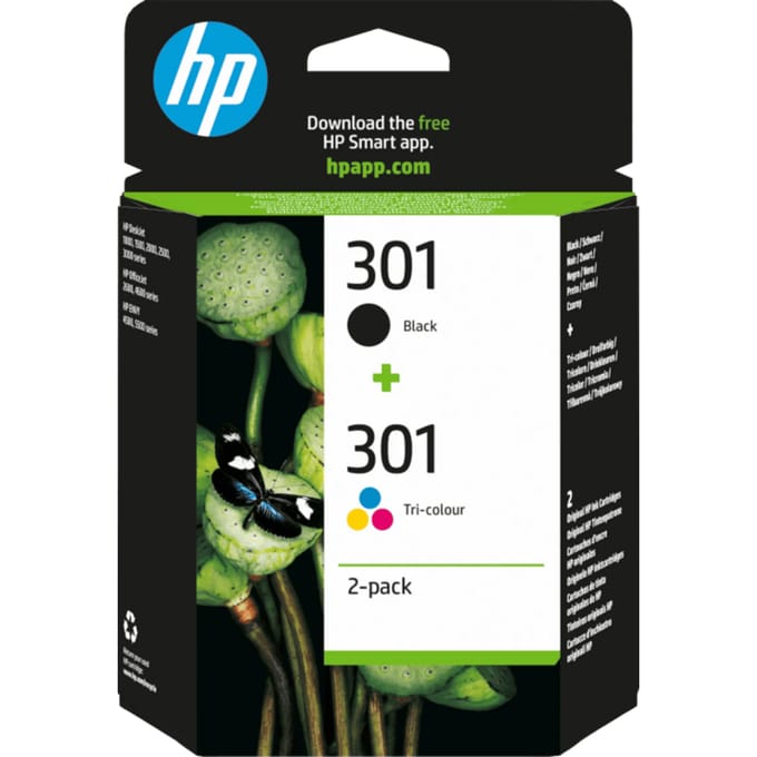 HP Inktcartridge 301 (N9J72AE) Zwart + 3 kleuren Multipack