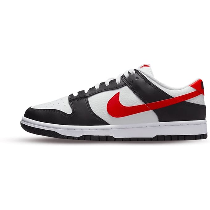 Nike Dunk Low Retro - Heren - Sneaker - Wit/Zwart/Rood