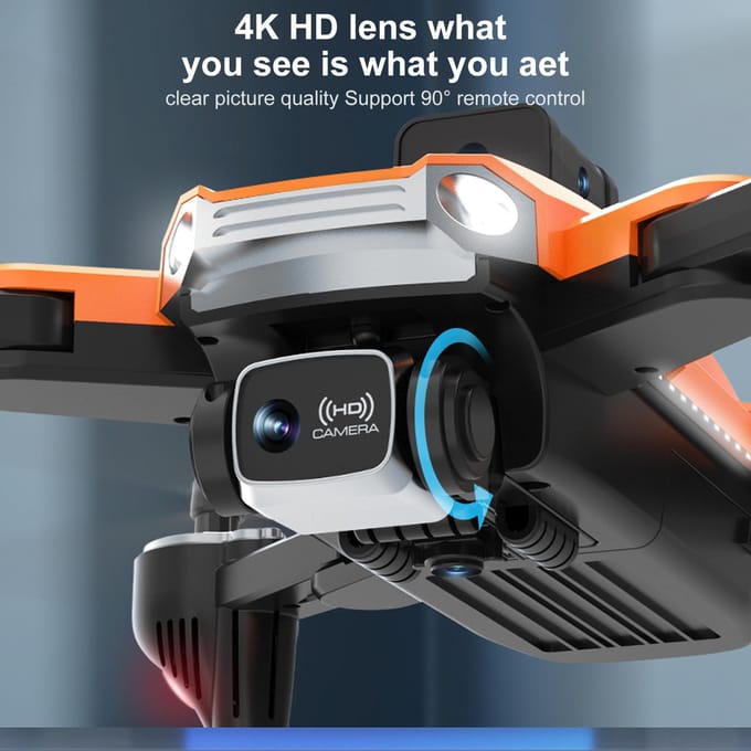 Afstandsbediening Drone met Daul-camera 4K optische stroompositionering Obstakel vermijden 5GWIFI FPV 2 battery zwart