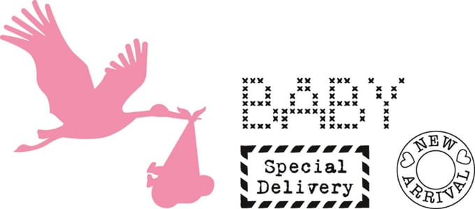 Marianne Design Collectables Snij en Embosstencil - Ooievaar