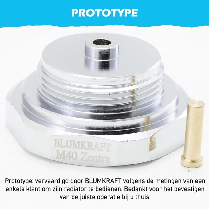 Adapter M40 Zentra naar M30 x 1,5 voor Thermostaatkop - Radiator Conversie