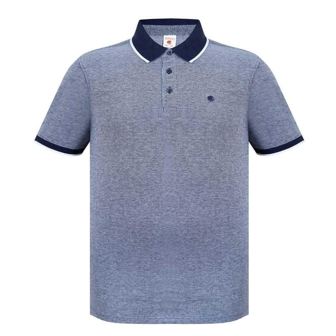SoulCal Heren Piqué Poloshirt (Marine, Wit)