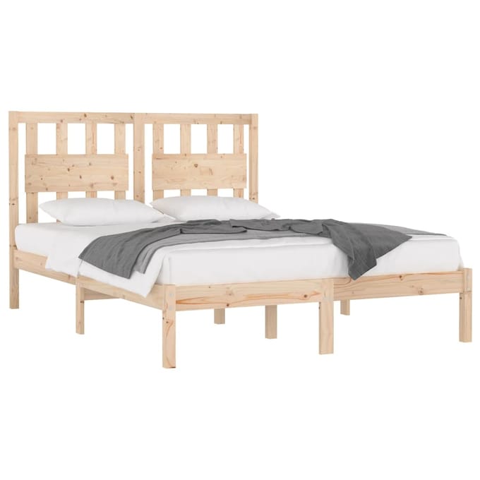 vidaXL - Bedframe - massief - grenenhout - 150x200 - cm