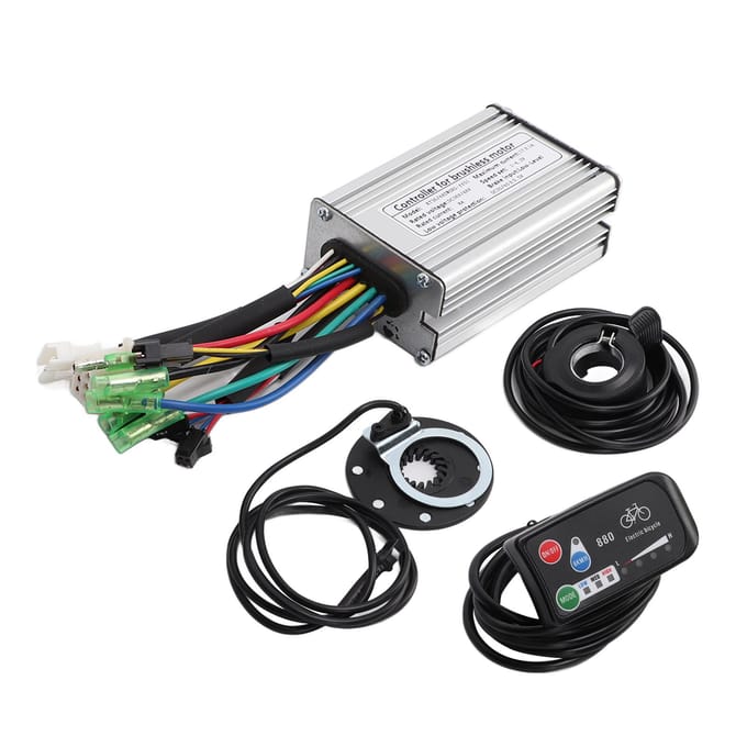 Elektrische Fiets 17A Controller met KTLED880 Display Sensor Gaskit voor 350W Motor white
