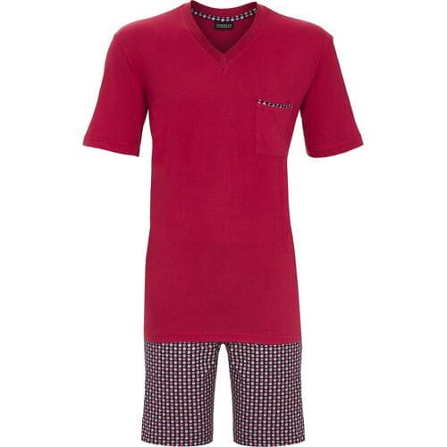 Ringella Rode heren shortama katoen Rood man 54