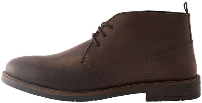 Next - Heren - Waxy leren Chukka-laarzen - Bruin