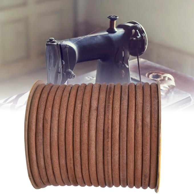 Naaimachine Lederen Riem 20m Naaimachine Multifunctionele Koeienhuid Riem(9mm ) 9mm / .35in gray