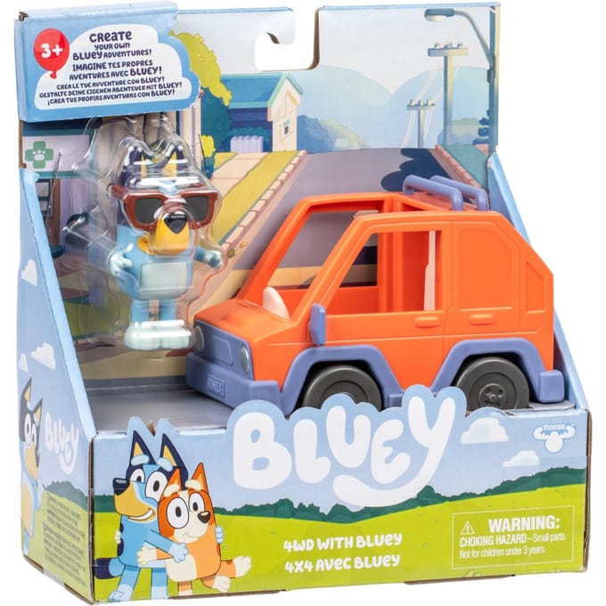 BLUEY Basic Vehicle 4WD & Speelfiguren & personages