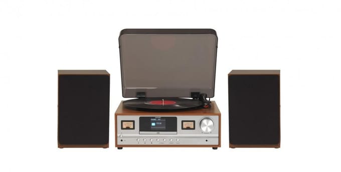 Denver Platenspeler Bluetooth - Incl. Speakers - DAB radio - CD speler - Retro - MRD52LW