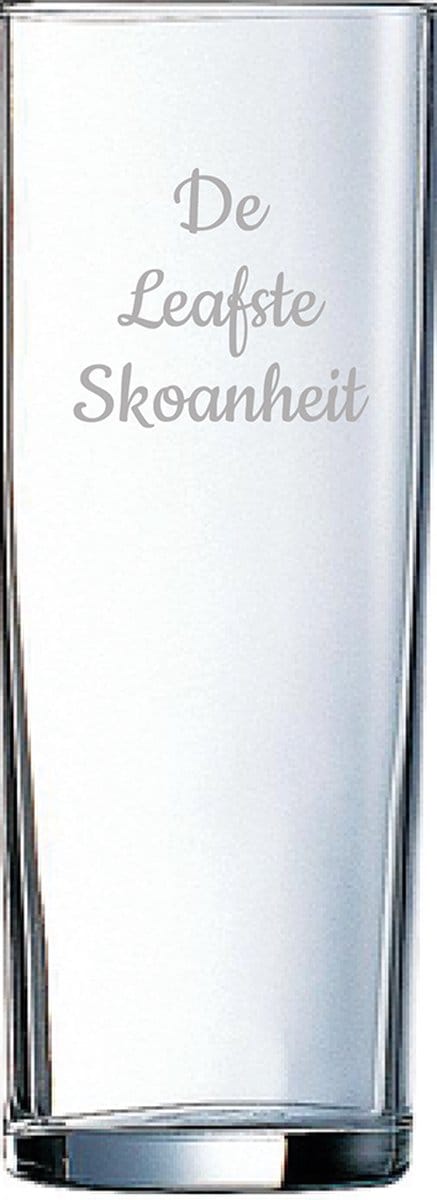 Gegraveerde longdrinkglas 31cl De Leafste Skoanheit