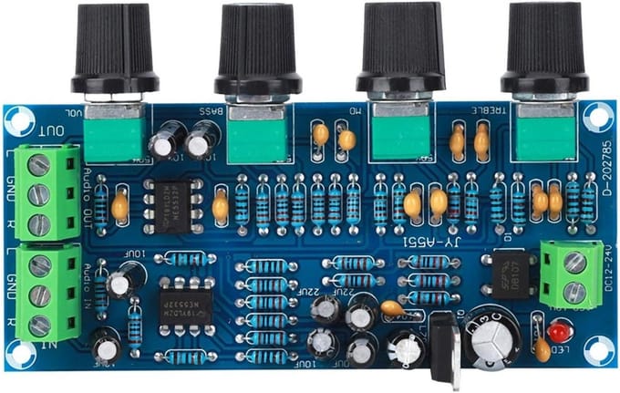 Verstelbare Audio Voorversterker Tone Control Board met NE5532 Chip
