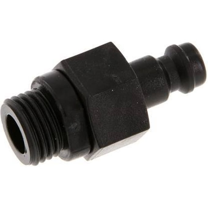 POM DN 5 Koppeling Insteeknippel G 1/4 inch Buitendraad Dubbele afsluiting