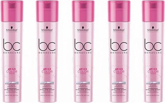 10x Schwarzkopf Professional BC Bonacure pH4.5 CF Zilvershampoo 250 ml