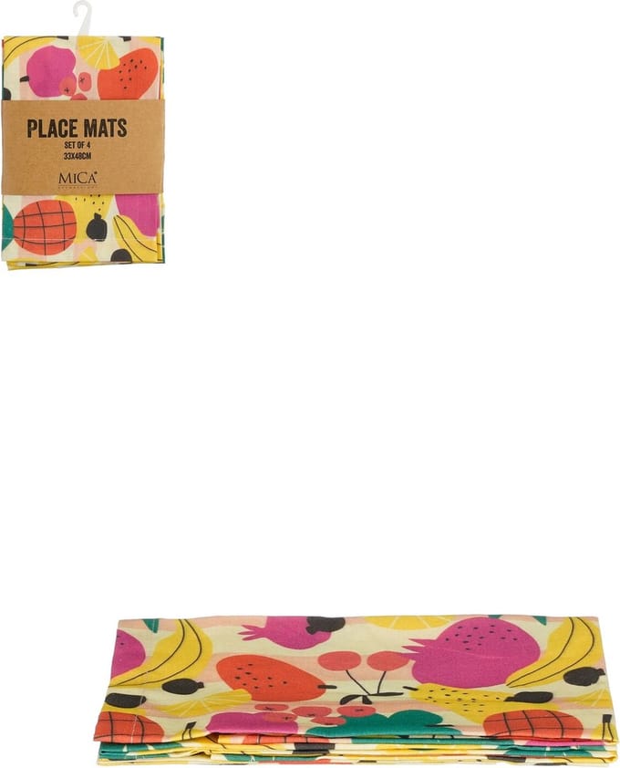 Mica Decorations Placemat - 48 x 33 cm - Geel