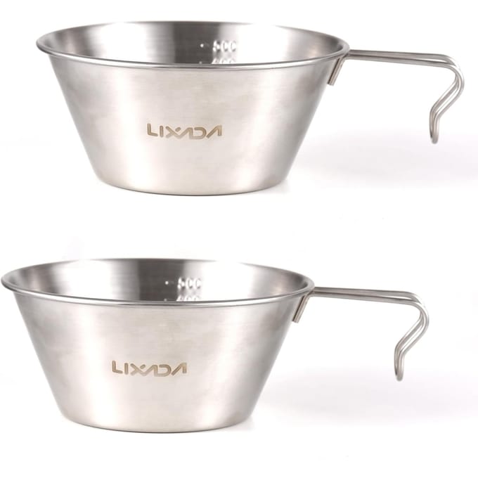 Lot de 2 tasses doseuses de camping Sierra Cup 500 ml pour randonnée en plein air 2