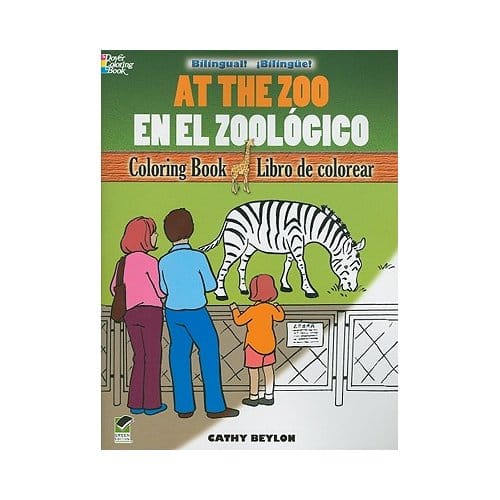 At The Zoo Coloring Book/En El Zoologico Libro De Colorear - Cathy Beylon