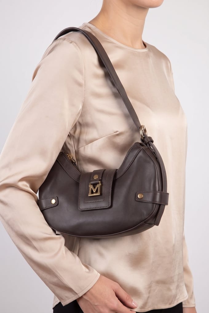 GUESS  90s Mini Hobo Chocolate Brownie Maat: OS | Handtassen Outlet | Dames | Bruin