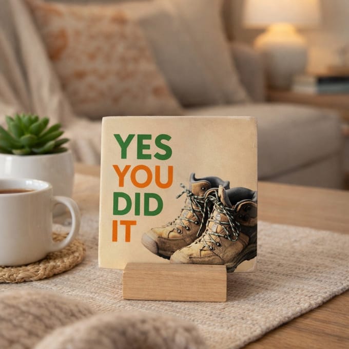 Yes you dit it - Keramische decoratie tegel - Vierdaagse