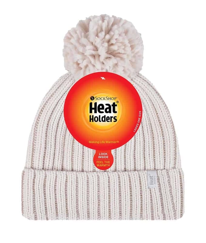 Heat Holders - Thermische Pom Pom Bobble-hoed voor dames - Room
