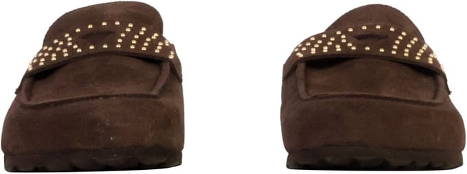Noga Gassirette leren mocassin-slippers met studs