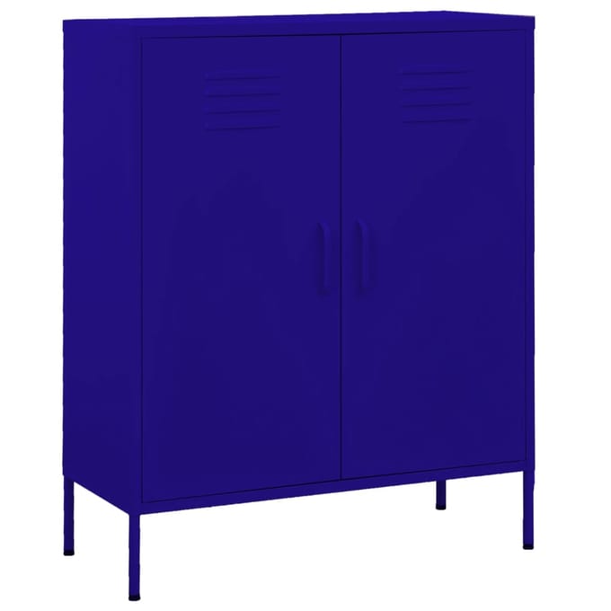 vidaXL - Opbergkast - 80x35x101,5 - cm - staal - marineblauw