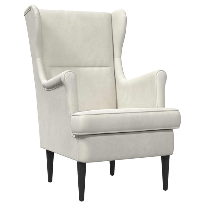 vidaXL - Fauteuil - Crèmekleurig - Fluweel