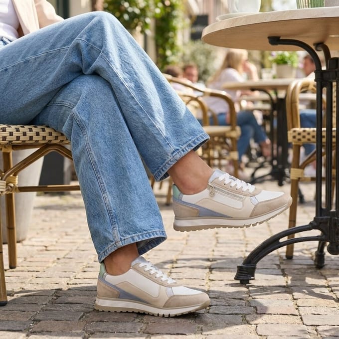 Rieker Sneakers beige Synthetisch - Maat 40