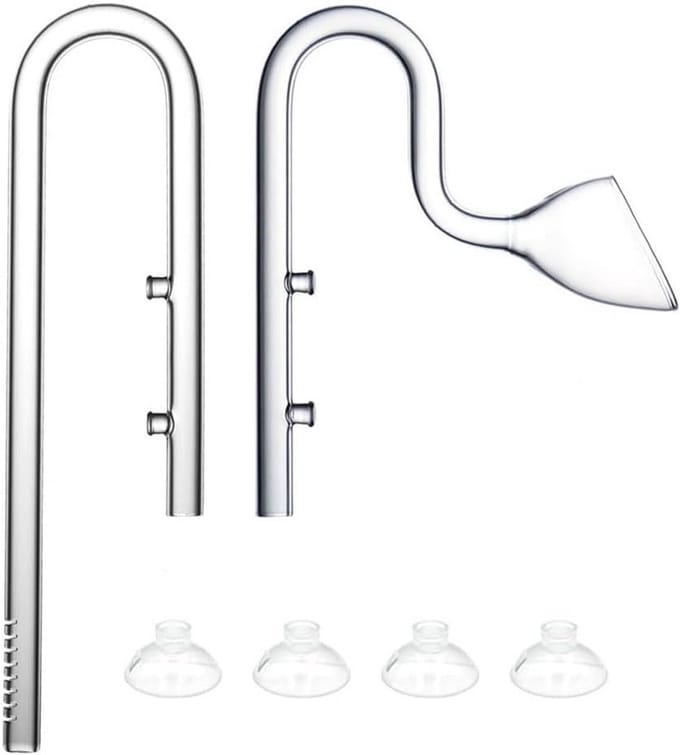 Glazen In- en Uitstroompijpenset voor Aquariumfilters 13mm