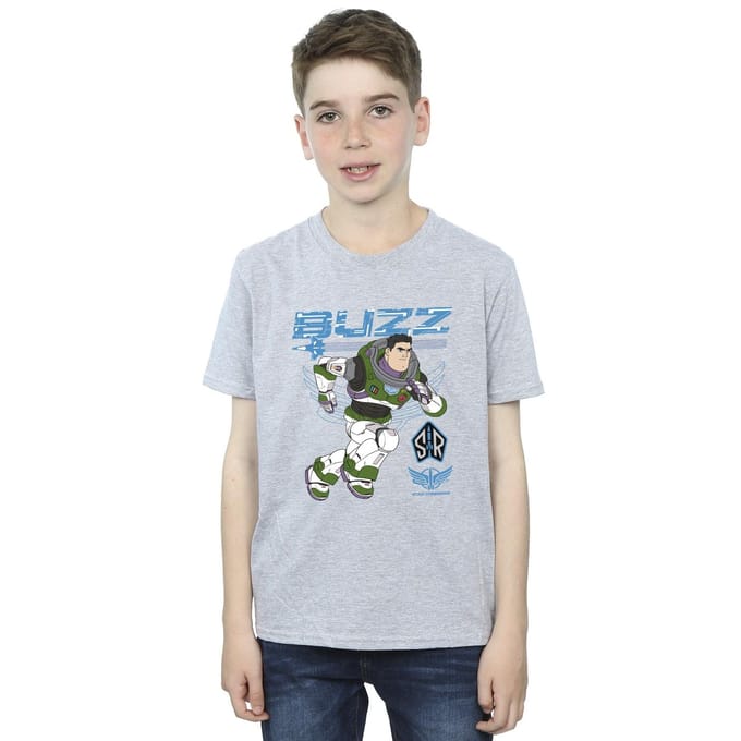 Disney Jongens Lightyear Buzz Run To Action T-Shirt (Sportgrijs)