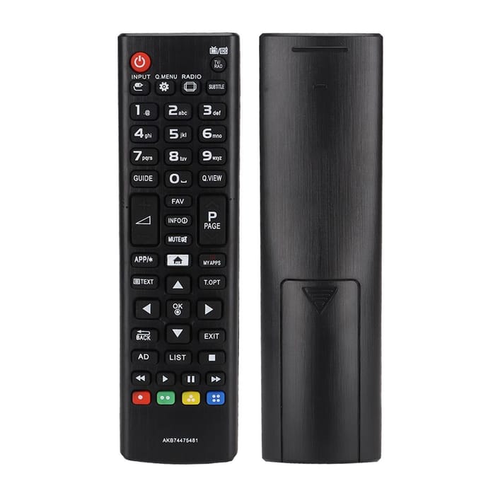ABS-materiaal behuizing tv-afstandsbediening voor LG AKB74475481, werkt op batterijen wit